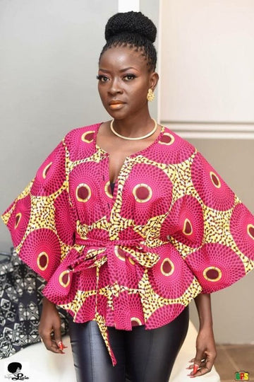 African Wrap Blouse